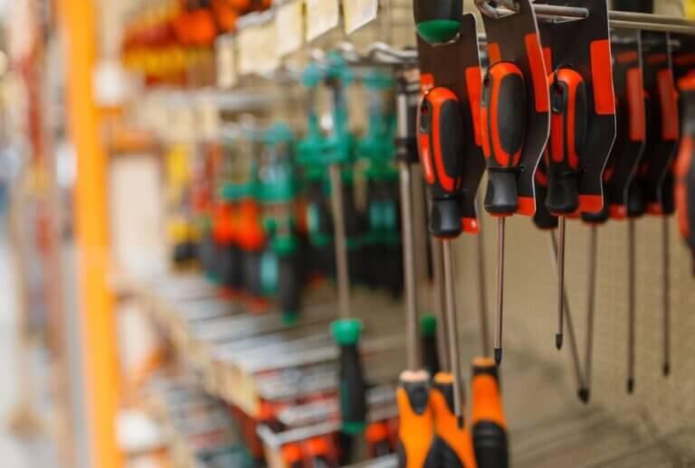 Aisle at a hardware store